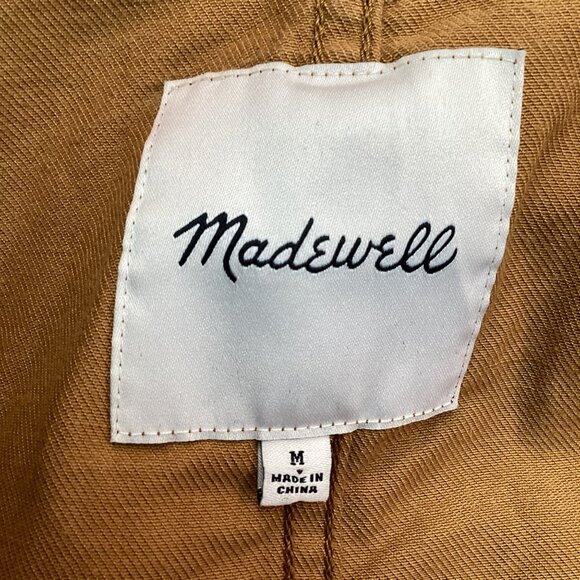Madewell Snap Front Jacket Womens Medium Cotton  Blend Chestnut Brown - Picture 10 of 12